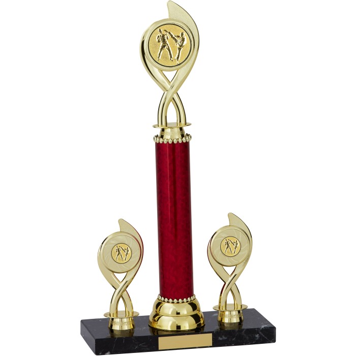 XL MARTIAL ARTS  COLUMN PLASTIC  TROPHY - 16''